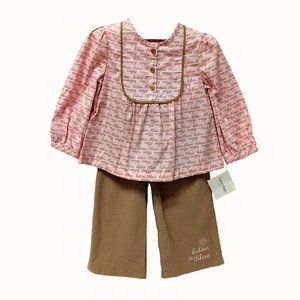 Calvin Klein Pink & Beige Girls  2 pc Set